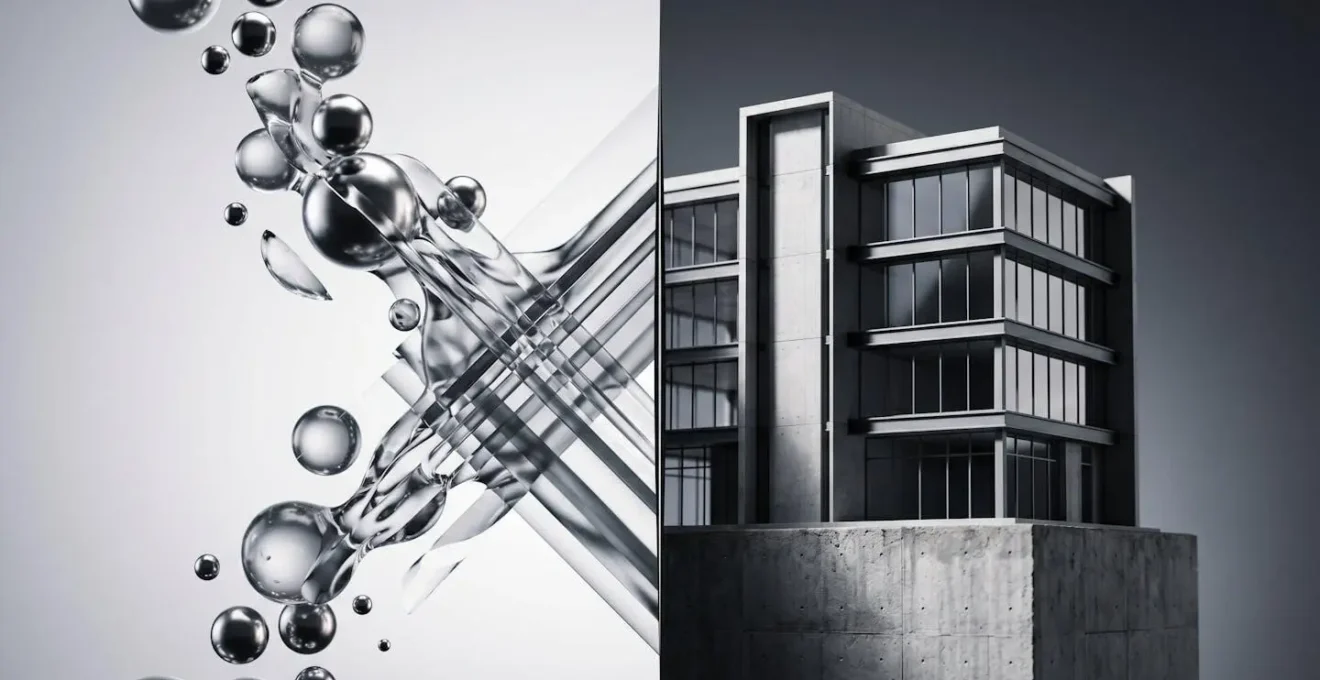 Split-screen comparison of corporate treasury bonds versus commercial property investment