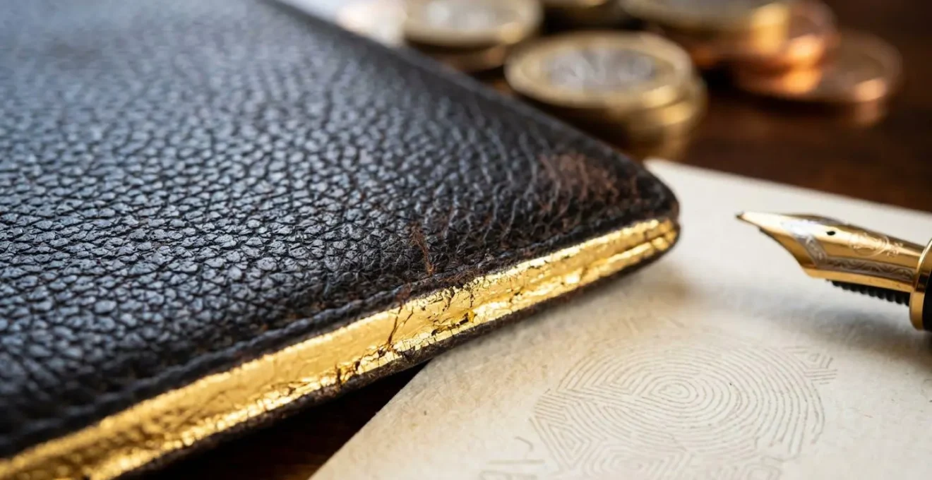 Macro view of premium financial documents and strategy materials