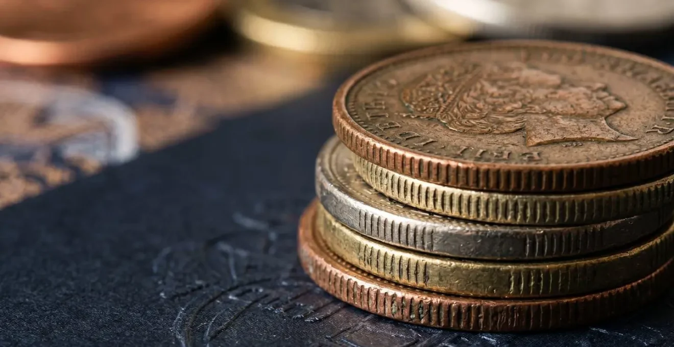 Macro detail photograph showing the concept of pension wealth accumulation through strategic contributions