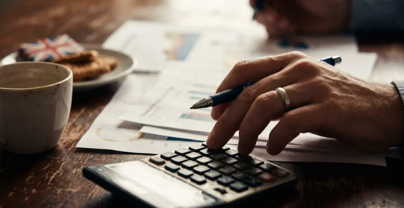 British procurement team analyzing supply chain costs with data visualizations